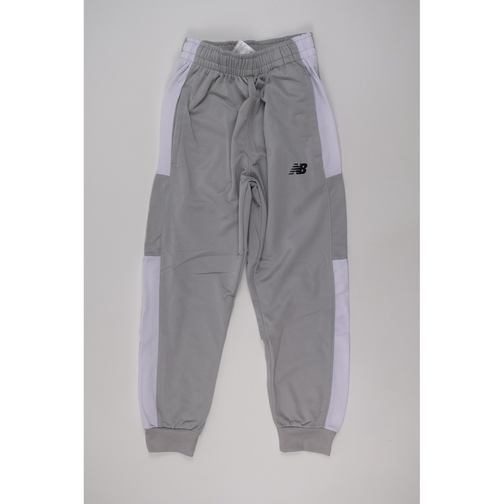 New Balance Joggers Track Pants Gray White Side Stripe Boys Size S 8